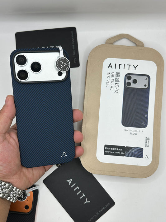 iPhone Series Ink-Dark Eastern AIRITY Series Aramid Fiber Phone Casewith A-Pattern TPU Full Coverage