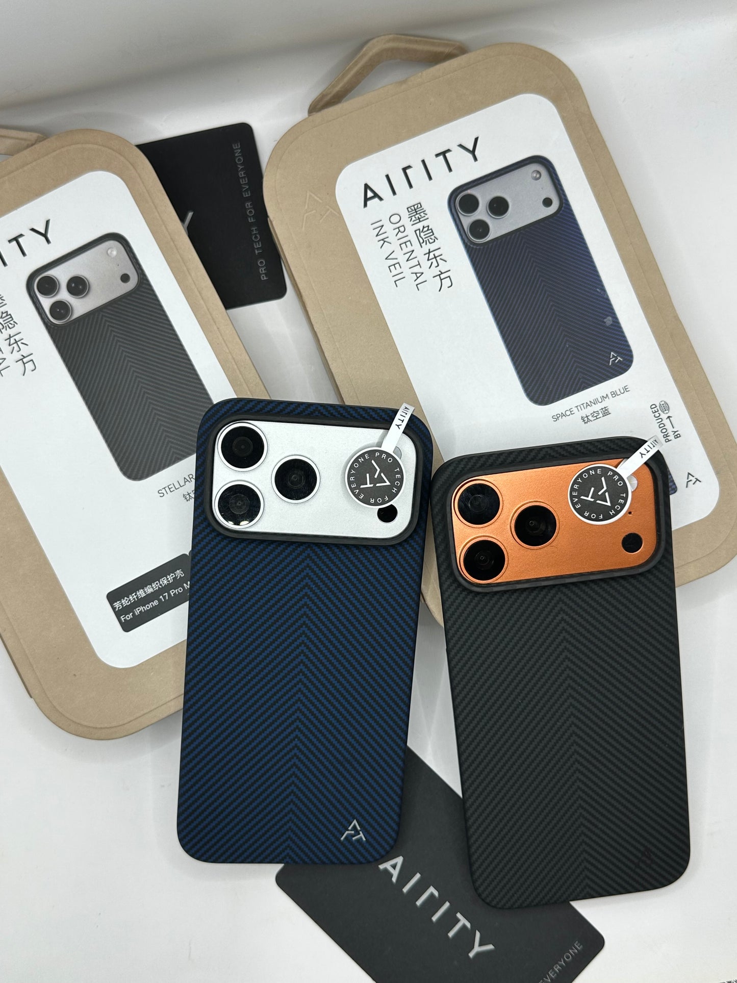 iPhone Series Ink-Dark Eastern AIRITY Series Aramid Fiber Phone Casewith A-Pattern TPU Full Coverage