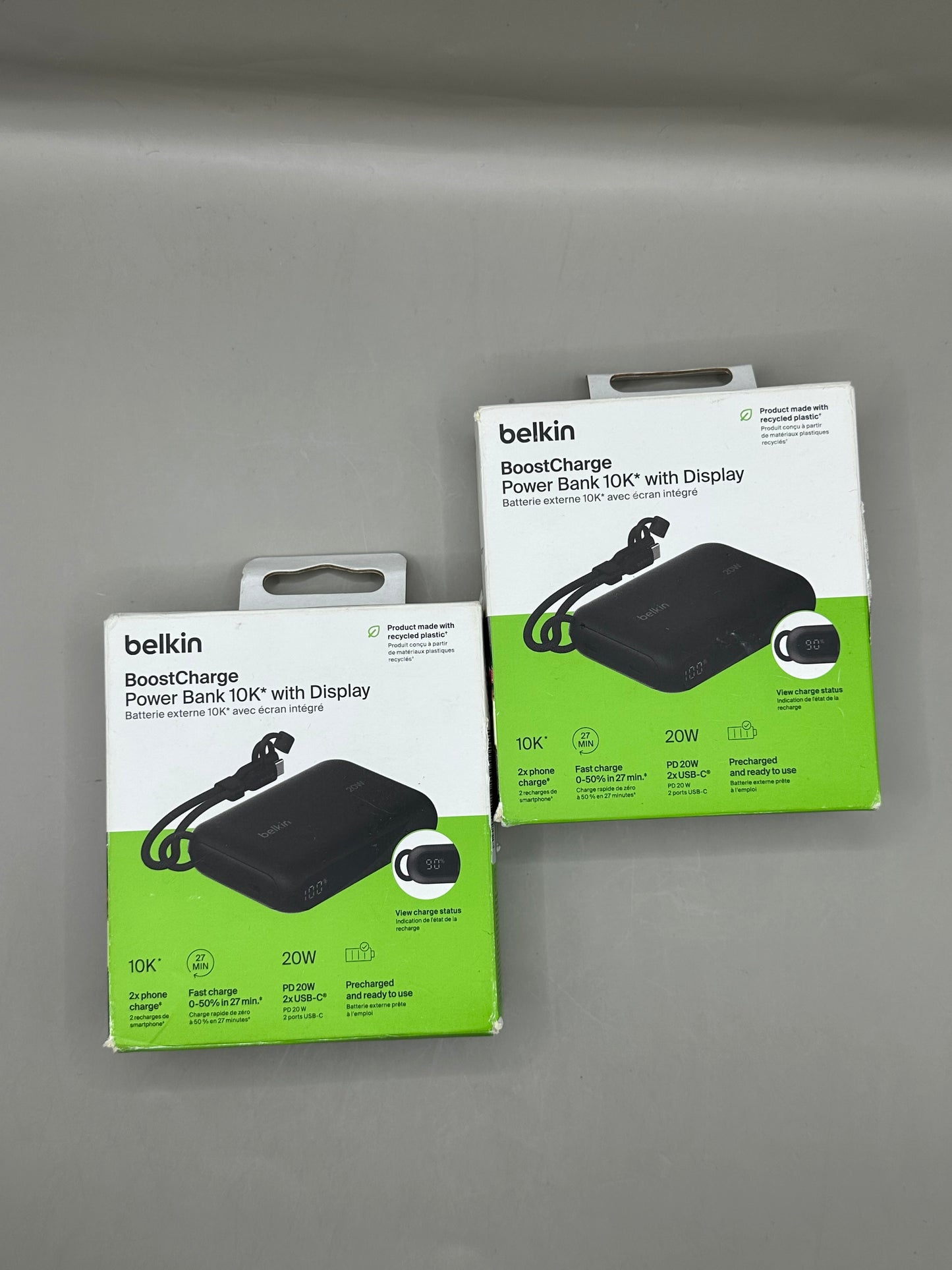 BELKIN 10K mAh POWERBANK-AVEC CABLE ET AFFICHEUR