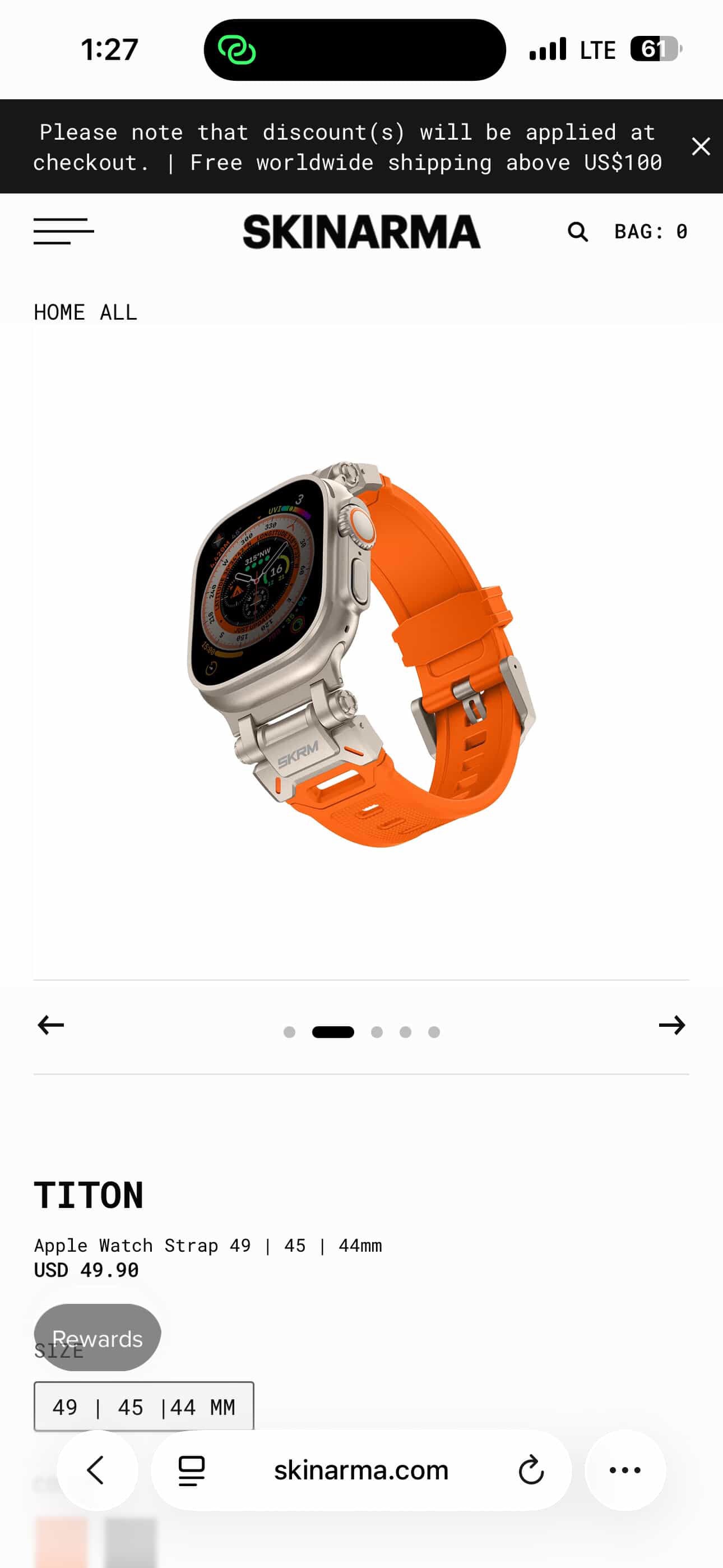 BRACLET SKINARMA 46-49MM