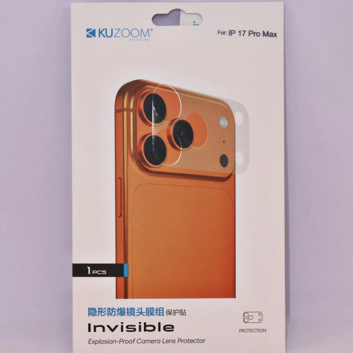 Kuzzom invisible Film caméra et arrière 17/18 Pro Max