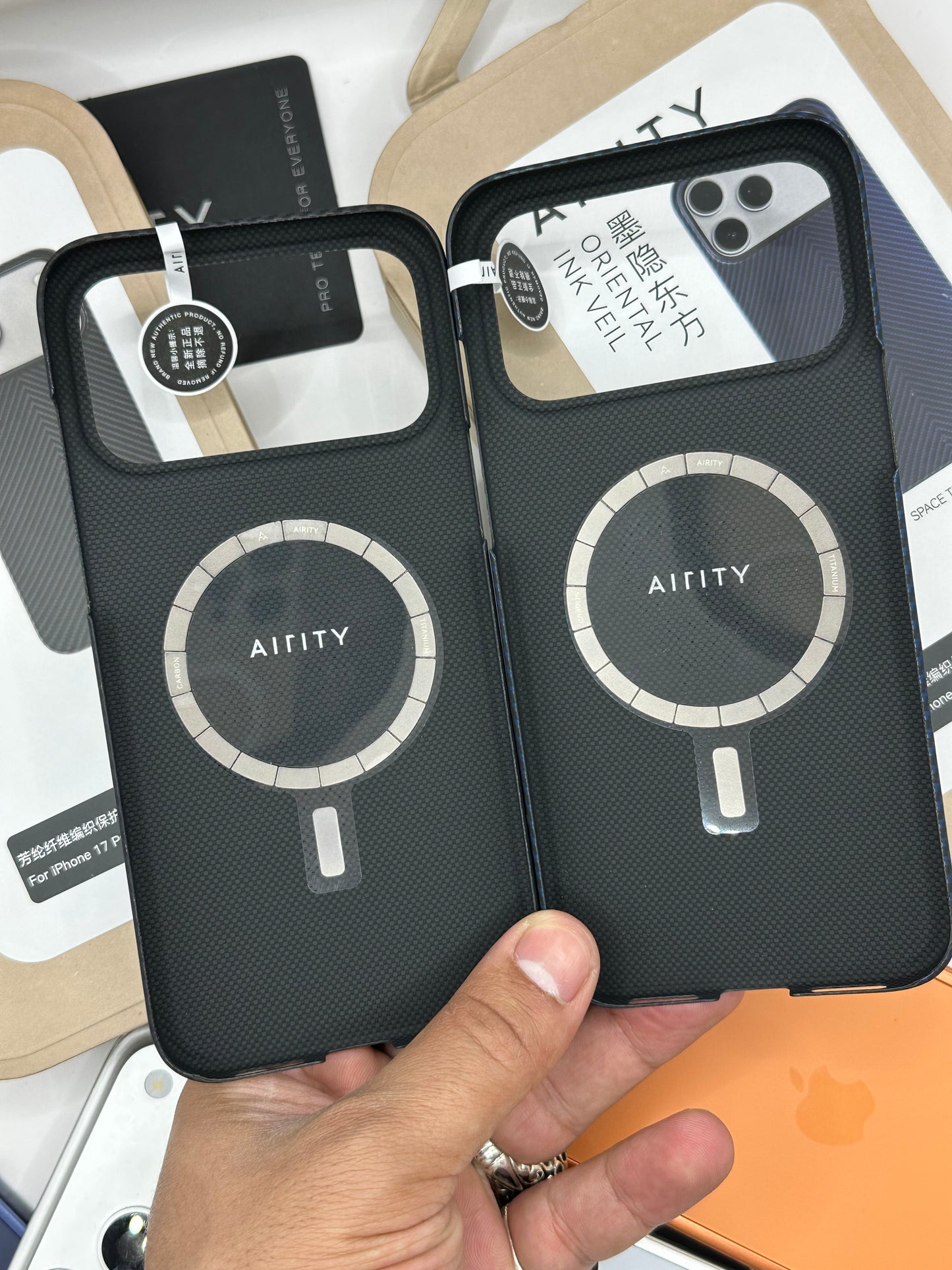 iPhone Series Ink-Dark Eastern AIRITY Series Aramid Fiber Phone Casewith A-Pattern TPU Full Coverage