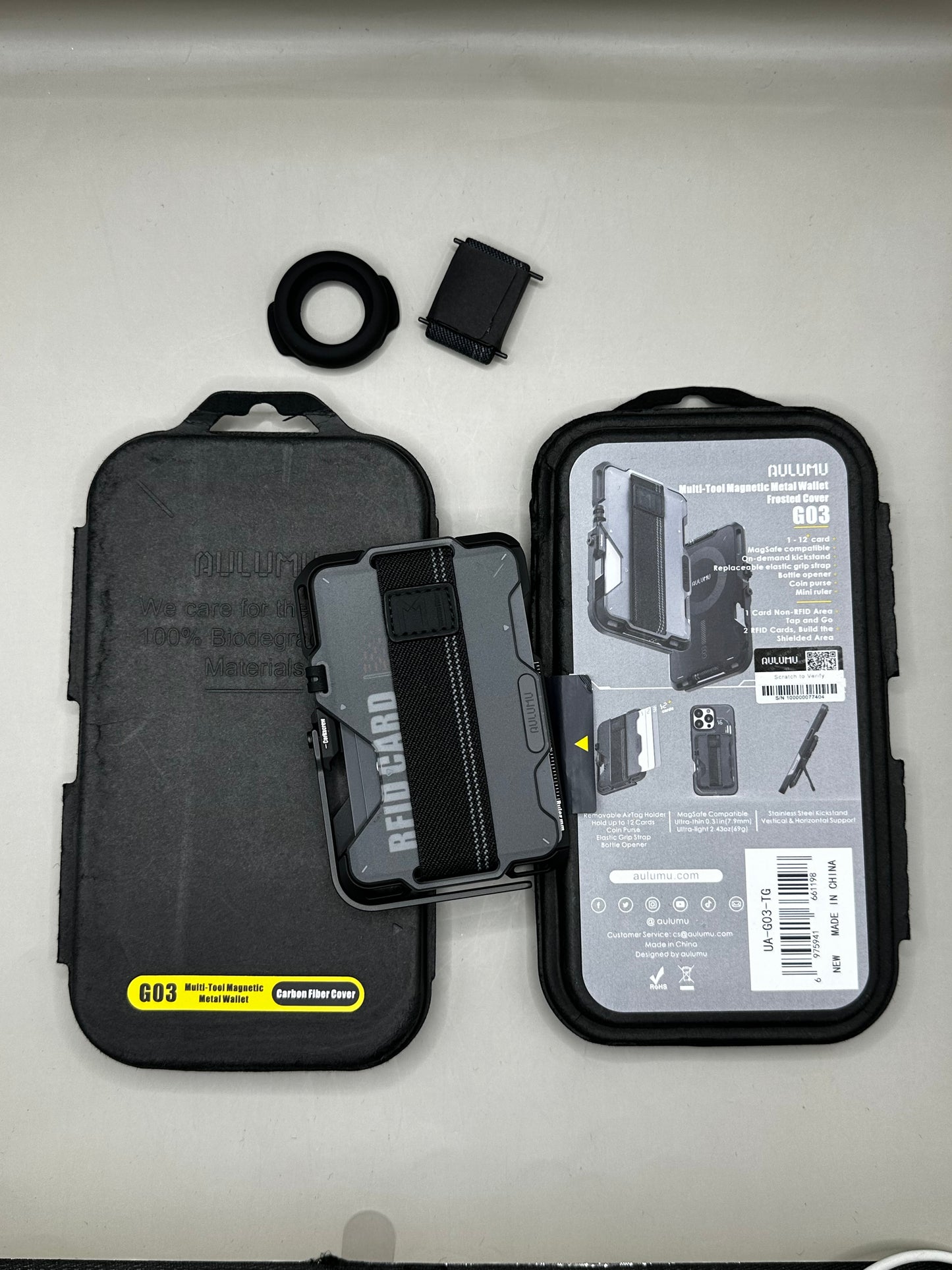 Wallet Aulumu +12 Carte avec Support AirTag