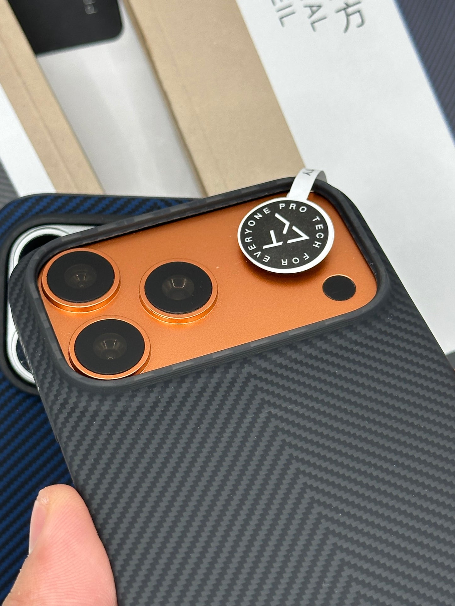 iPhone Series Ink-Dark Eastern AIRITY Series Aramid Fiber Phone Casewith A-Pattern TPU Full Coverage