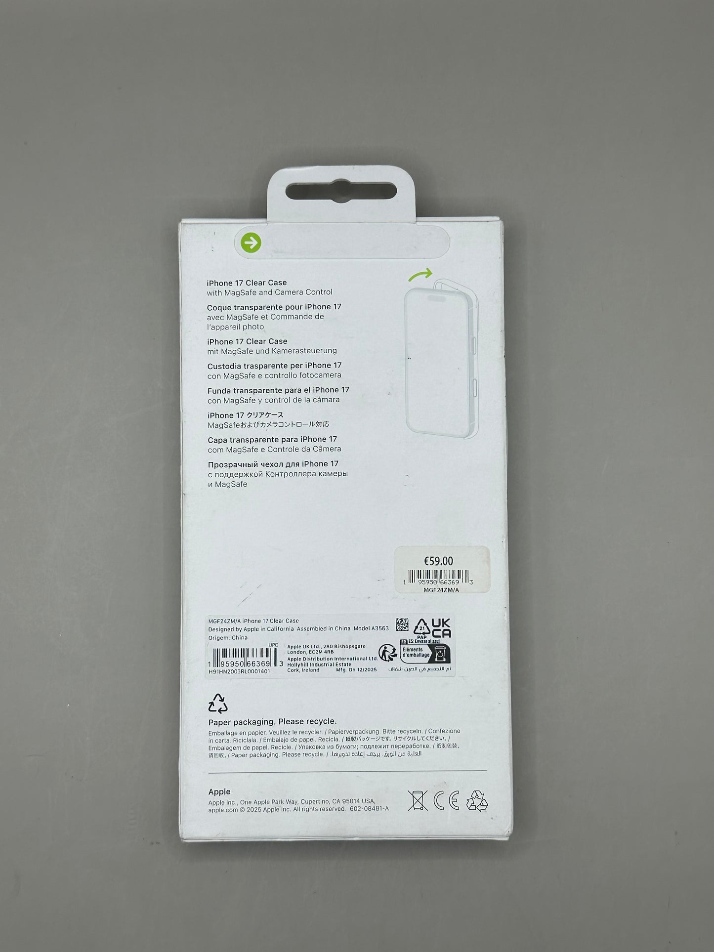 Clear Case iPh 17- Original Apple